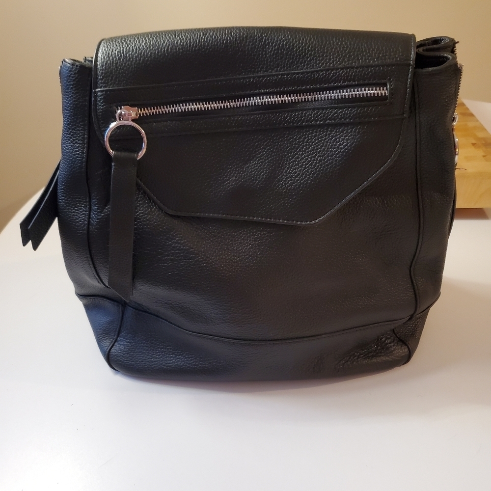 Danielle Nicole Black Leather Backpack Purse
